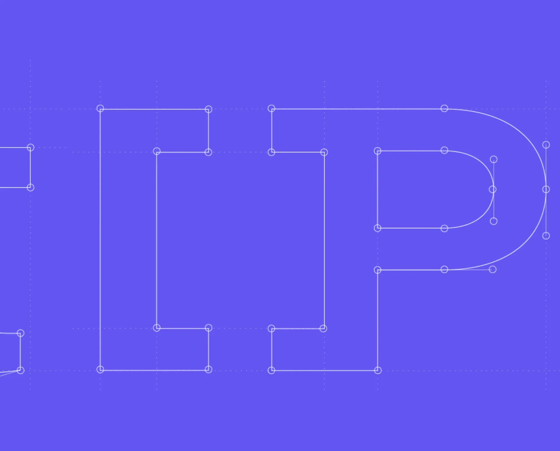 Konstruksjonslinjene i Punkt-logoen på lilla